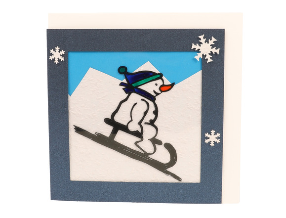 Schneemanns Schlittenfahrt