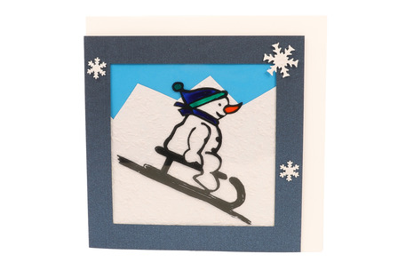 Schneemanns Schlittenfahrt