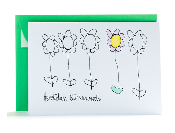 Karte Blumen C6