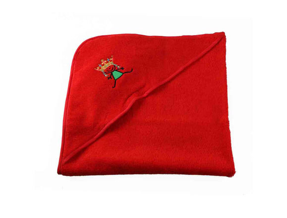 Badetuch Prinzessin rot